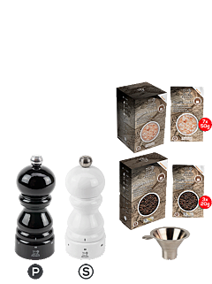 ParisRama u'Select Set in Schwarz und Weiß Lackiert – 12cm - Peugeot Saveurs