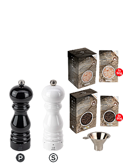 ParisRama u'Select Set – Schwarz lackiert und Weiß lackiert, 18 cm - Peugeot Saveurs
