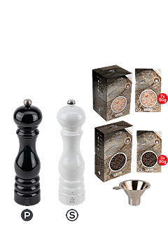Packung ParisRama u'Select Schwarz lackiert und Weiß lackiert 22cm - Peugeot Saveurs