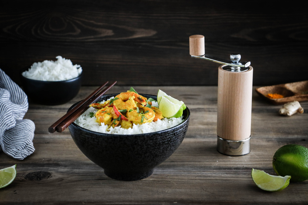 Garnelen-Curry mit Kokosmilch