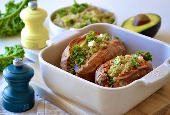 Gefüllte Süßkartoffeln vegetarisch