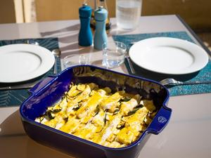 Goldbuttfilets mit Ofengemüse