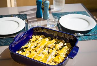 Goldbuttfilets mit Ofengemüse