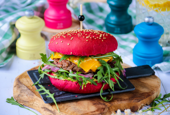 Einfacher Pink Burger