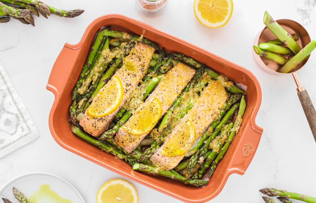 Lachs mit Spargel und Parmesan