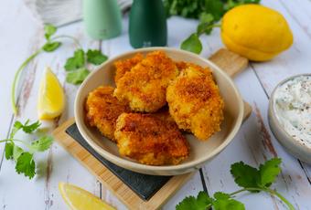 Wolfsbarsch-Kroketten mit hausgemachtem Panko