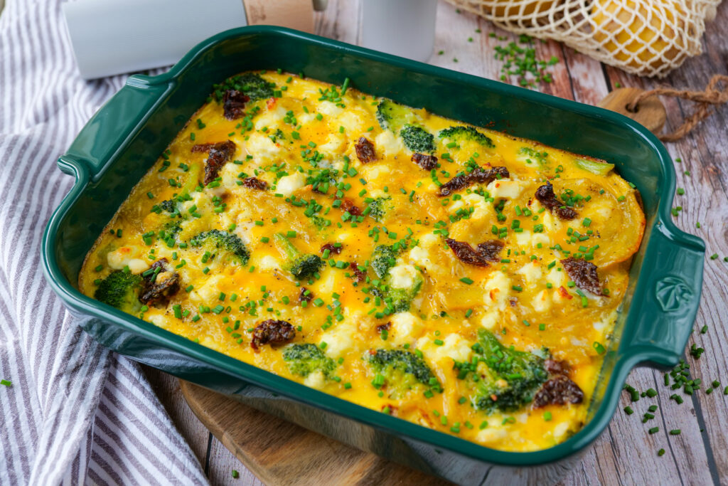 Frittata mit Kartoffeln, Brokkoli und Feta