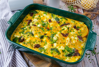 Frittata mit Kartoffeln, Brokkoli und Feta