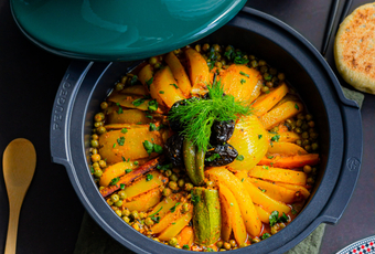 Vegetarische Gemüse-Tagine mit Pflaumen