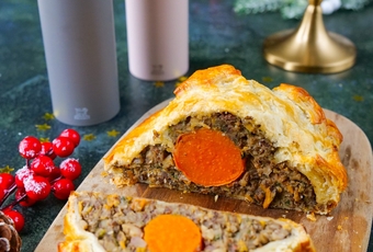 Vegetarisches Wellington mit Süßkartoffeln